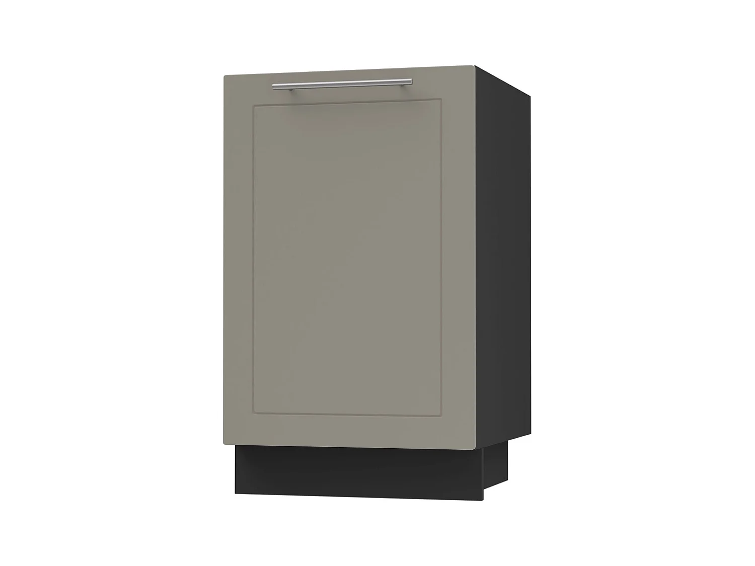 KÜCHENUNTERSCHRANK Kvantum D1D/50 Beige Matt / Schwarz Matt 50 / 50 / 82cm