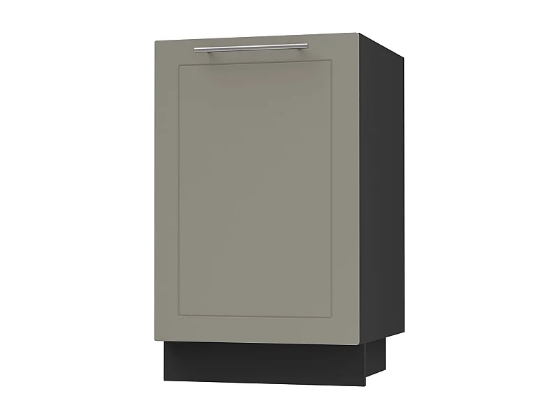 KÜCHENUNTERSCHRANK Kvantum D1D/50 Beige Matt / Schwarz Matt 50 / 50 / 82cm