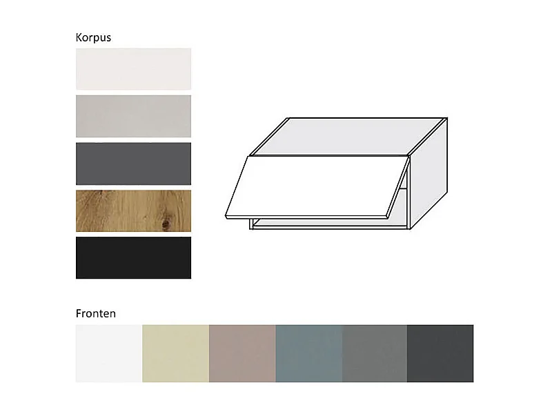 KLAPPHÄNGESCHRANK Kvantum W4B/80 Beige Matt / Weiß Matt 80 / 32,5 / 36cm