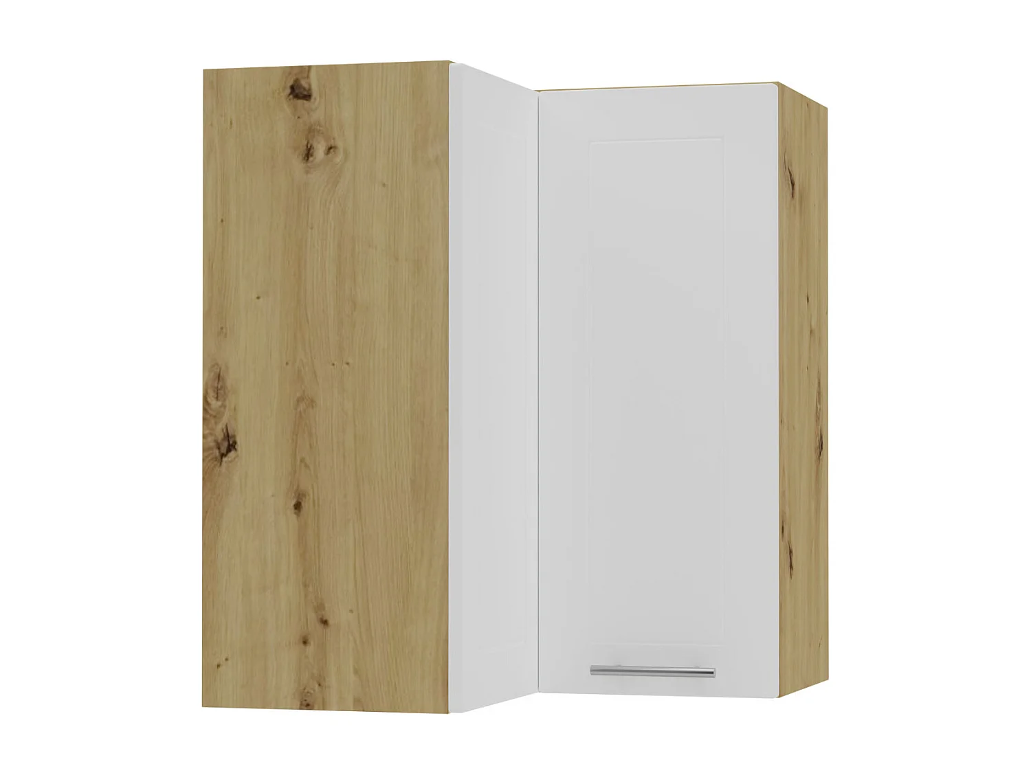 ECKHÄNGESCHRANK Kvantum W12/60 Weiß Matt / Eiche Artisan Matt 60 / 60 / 72cm