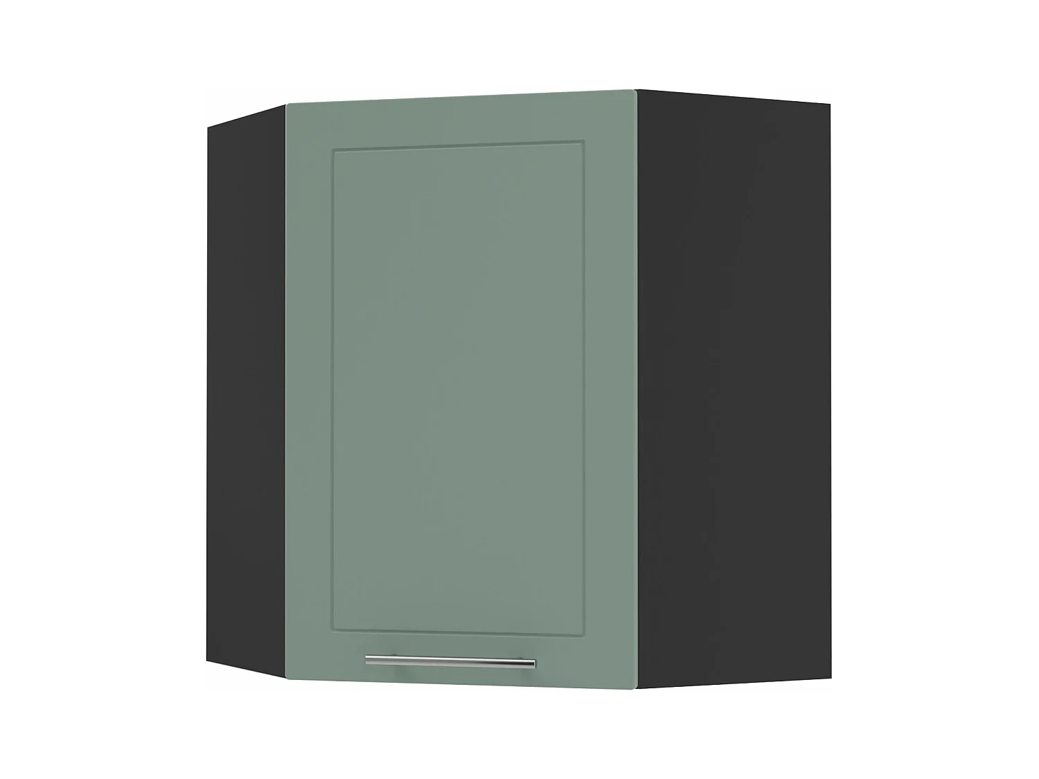 KÜCHENHÄNGESCHRANK Kvantum W10/60 Mint Matt / Schwarz Matt 60 / 60 / 72cm