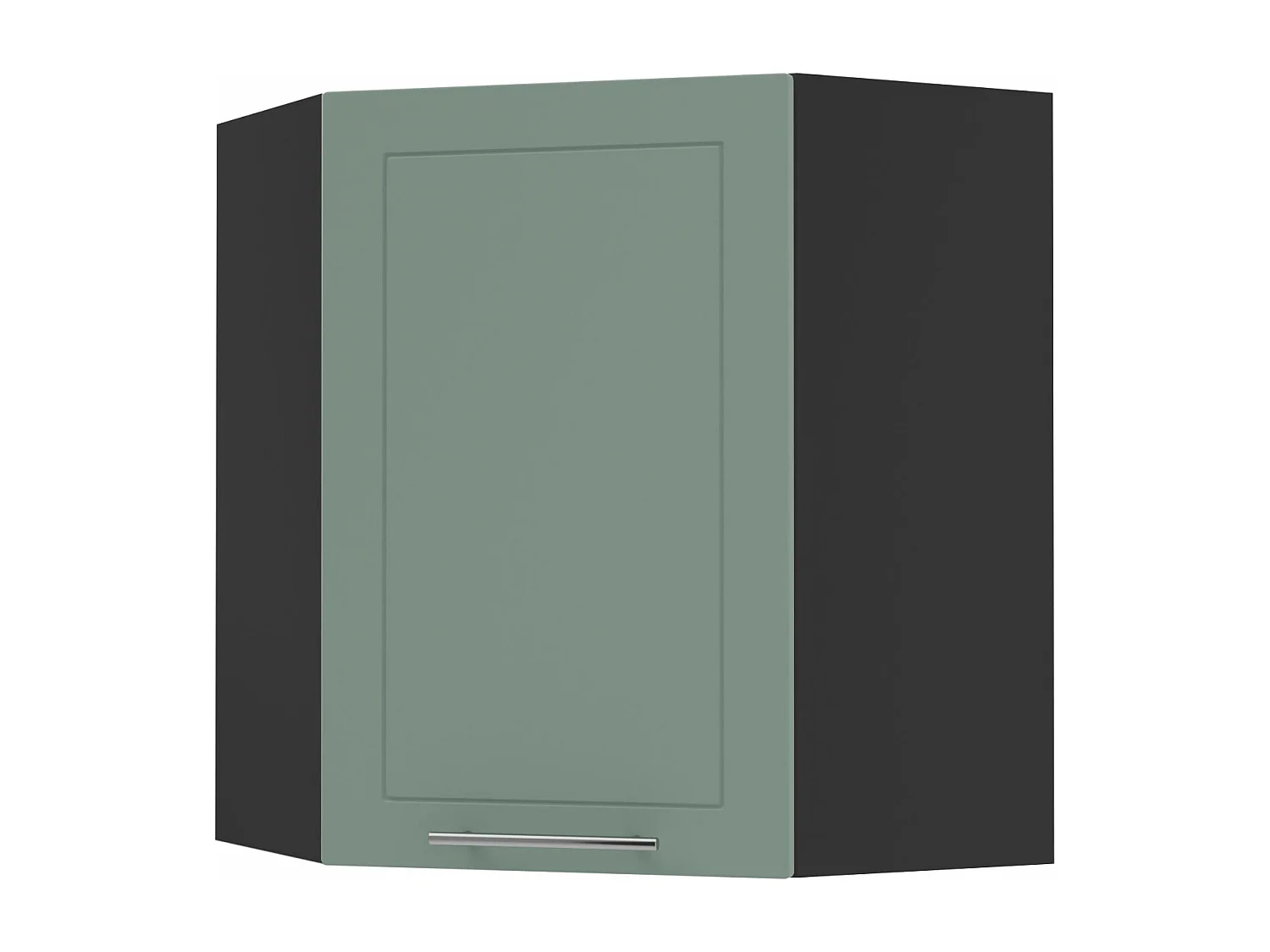 KÜCHENHÄNGESCHRANK Kvantum W10/60 Mint Matt / Schwarz Matt 60 / 60 / 72cm