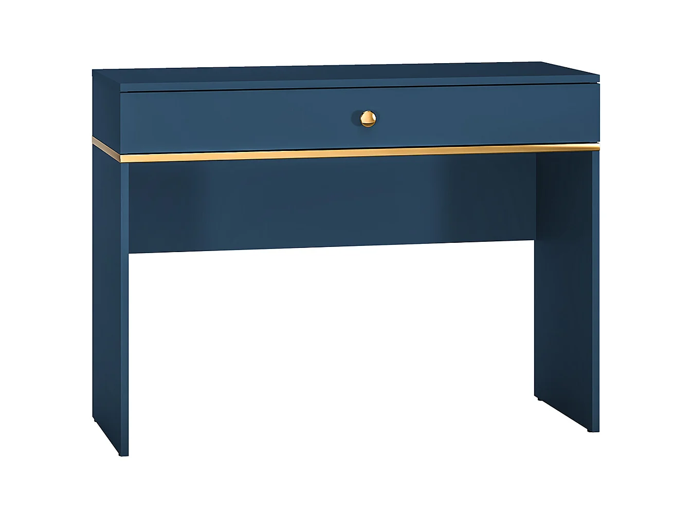 SCHMINKTISCH Marine dunkelblau / gold 100 / 40 / 79cm