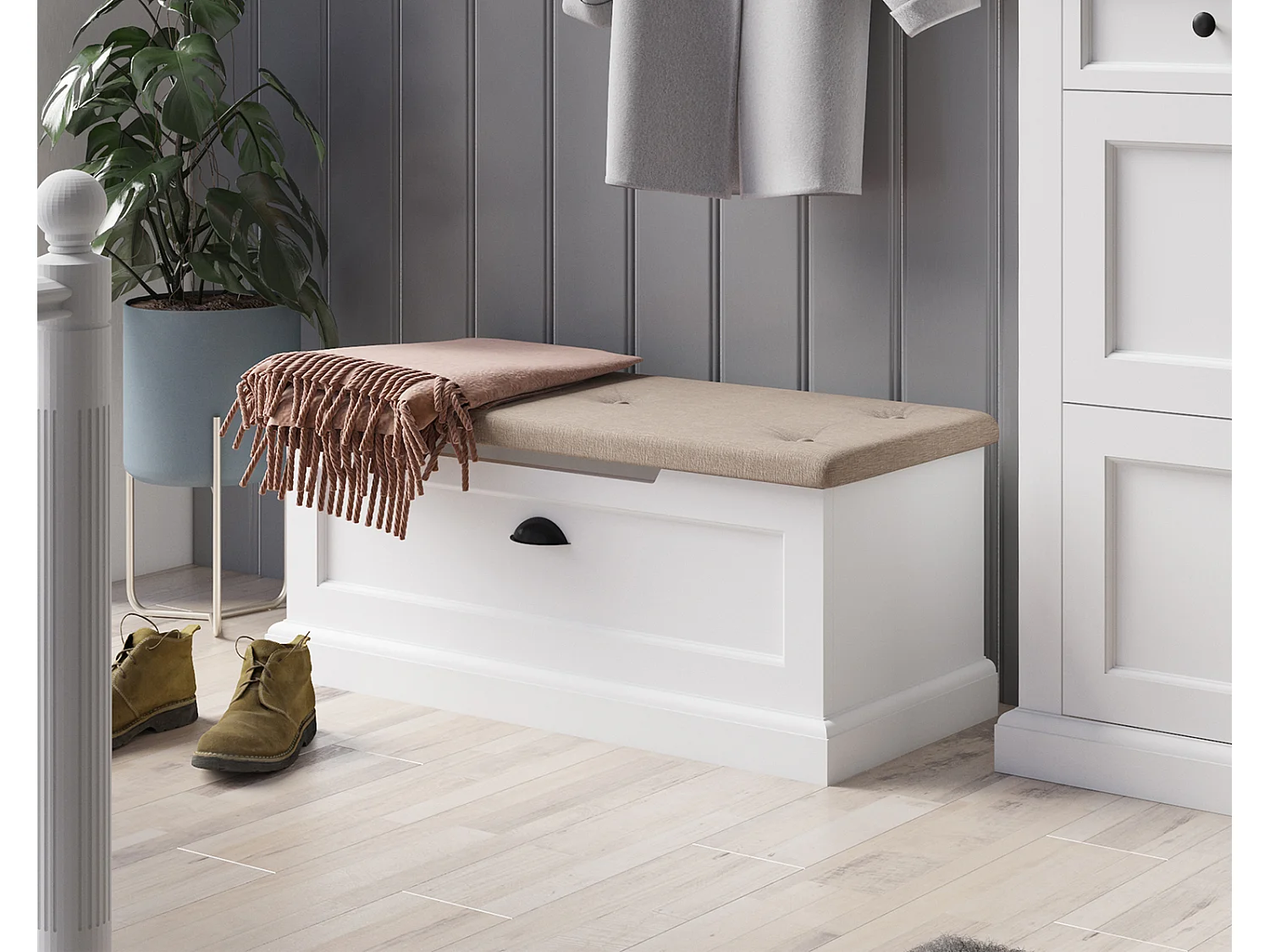 SITZBANK Galineo 100 / 42 / 41cm weiß / braun