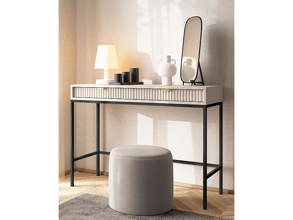 SCHREIBTISCH Nova Kaschmir / Schwarz 104 / 50 / 78cm