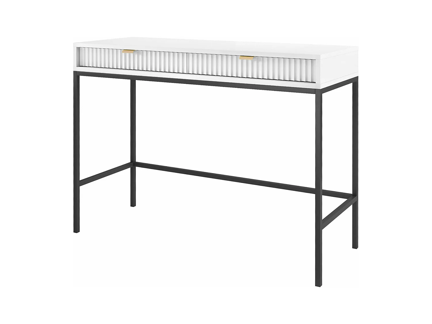 SCHREIBTISCH Nova Weiß / Schwarz 104 / 50 / 78cm