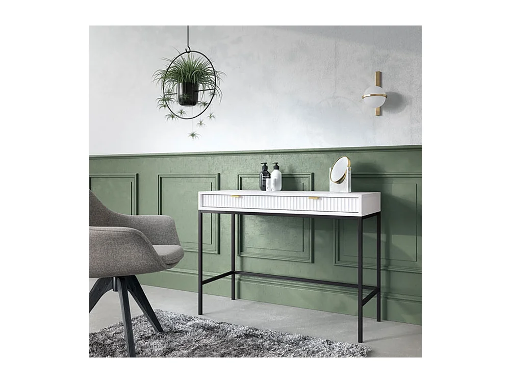 SCHREIBTISCH Nova Weiß / Schwarz 104 / 50 / 78cm