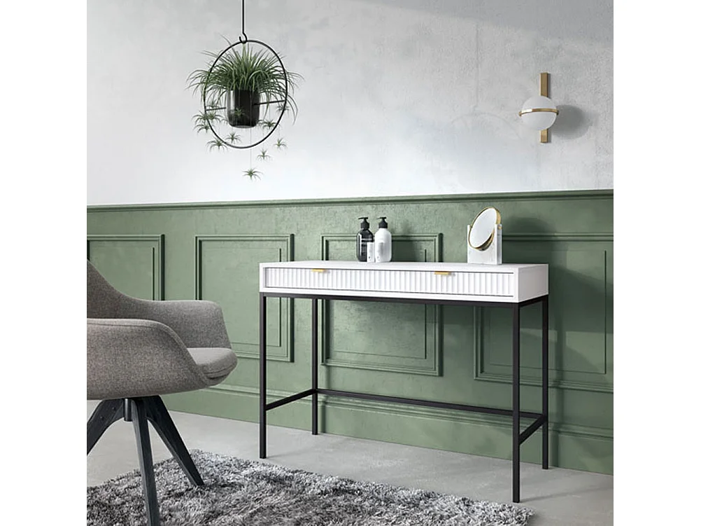 SCHREIBTISCH Nova Weiß / Schwarz 104 / 50 / 78cm