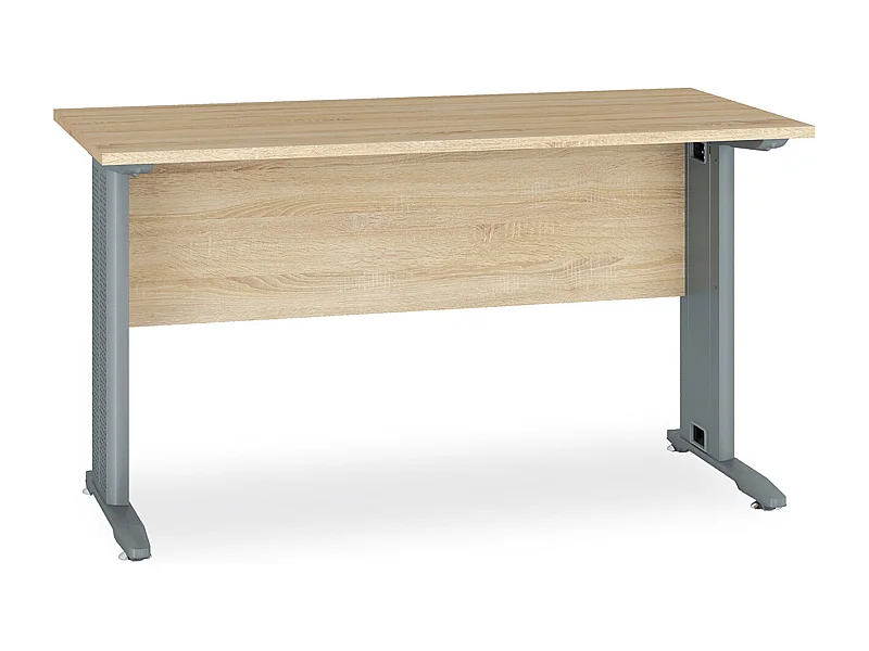 SCHREIBTISCH MIT TASTATURAUSZUG Optima Sonoma Eiche hell 138 / 100 / 76cm