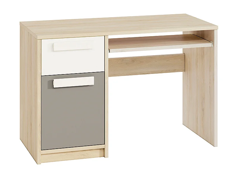 SCHREIBTISCH Drop Fjord Buche / weiß / grau 119 / 55 / 79cm