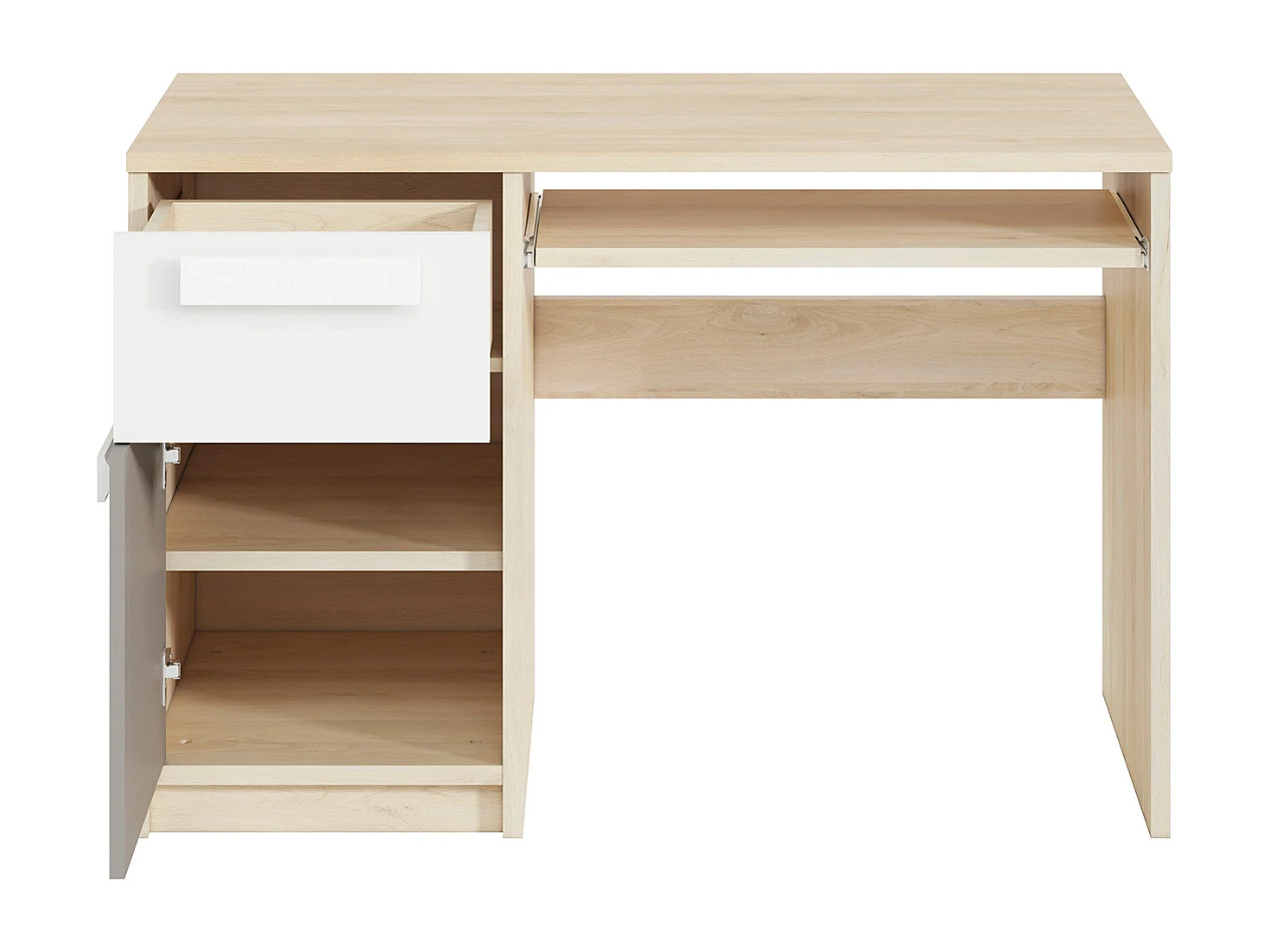 SCHREIBTISCH Drop Fjord Buche / weiß / grau 119 / 55 / 79cm