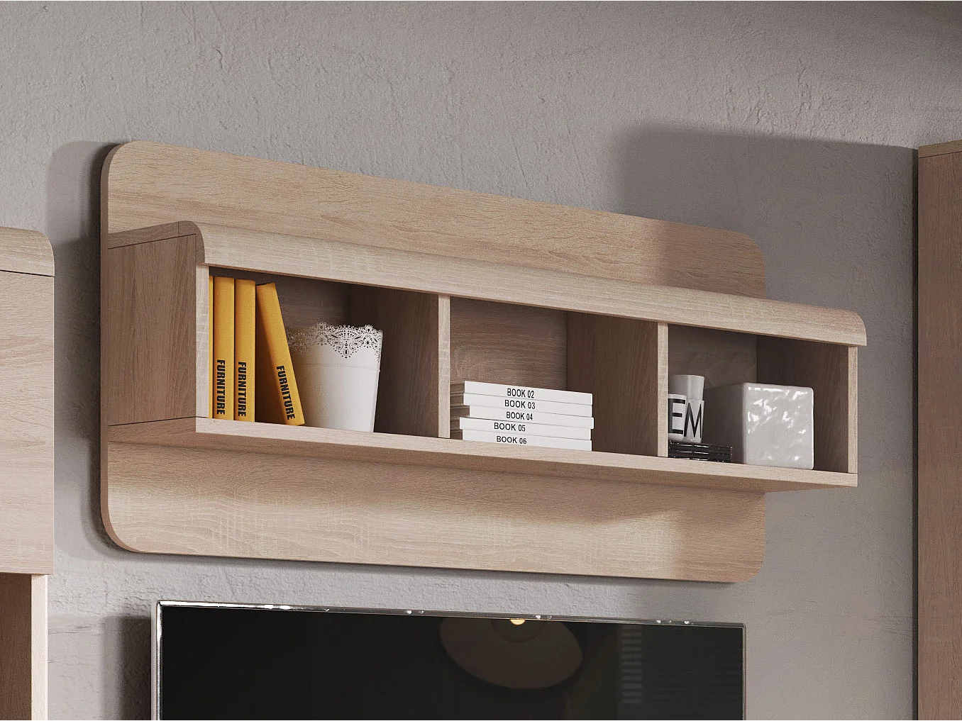 WANDREGAL Link Eiche Sonoma 120 / 25 / 56 cm