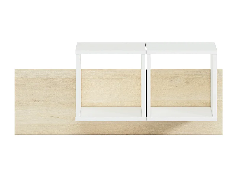 WANDREGAL Drop weiß / Fjord Buche 92 / 22 / 42cm