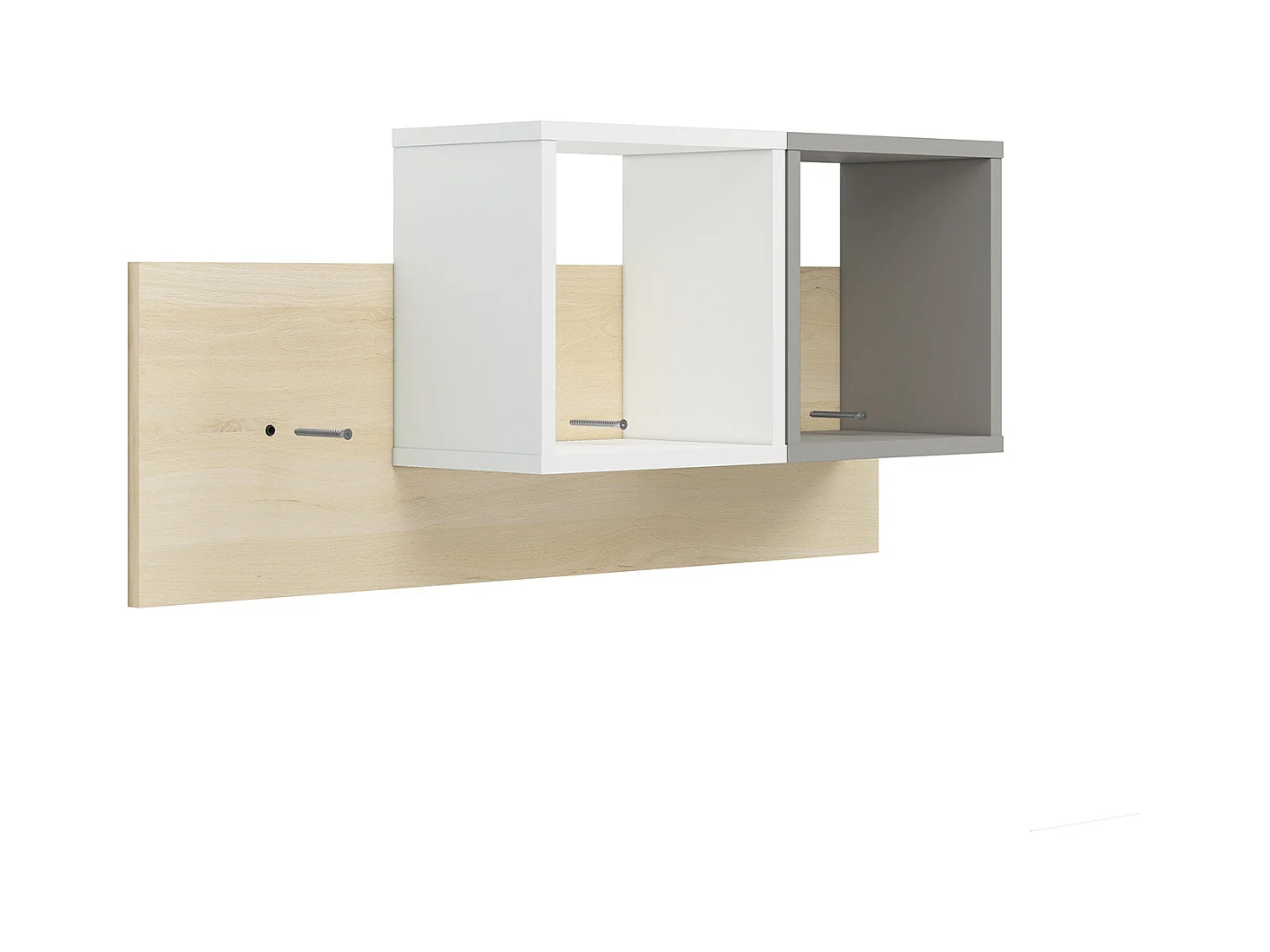 WANDREGAL Drop weiß / Fjord Buche 92 / 22 / 42cm