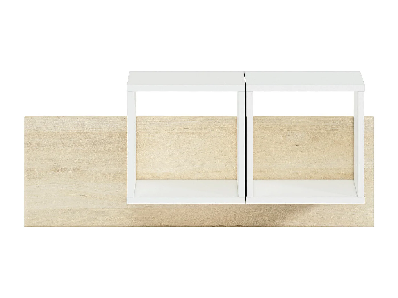 WANDREGAL Drop weiß / Fjord Buche 92 / 22 / 42cm