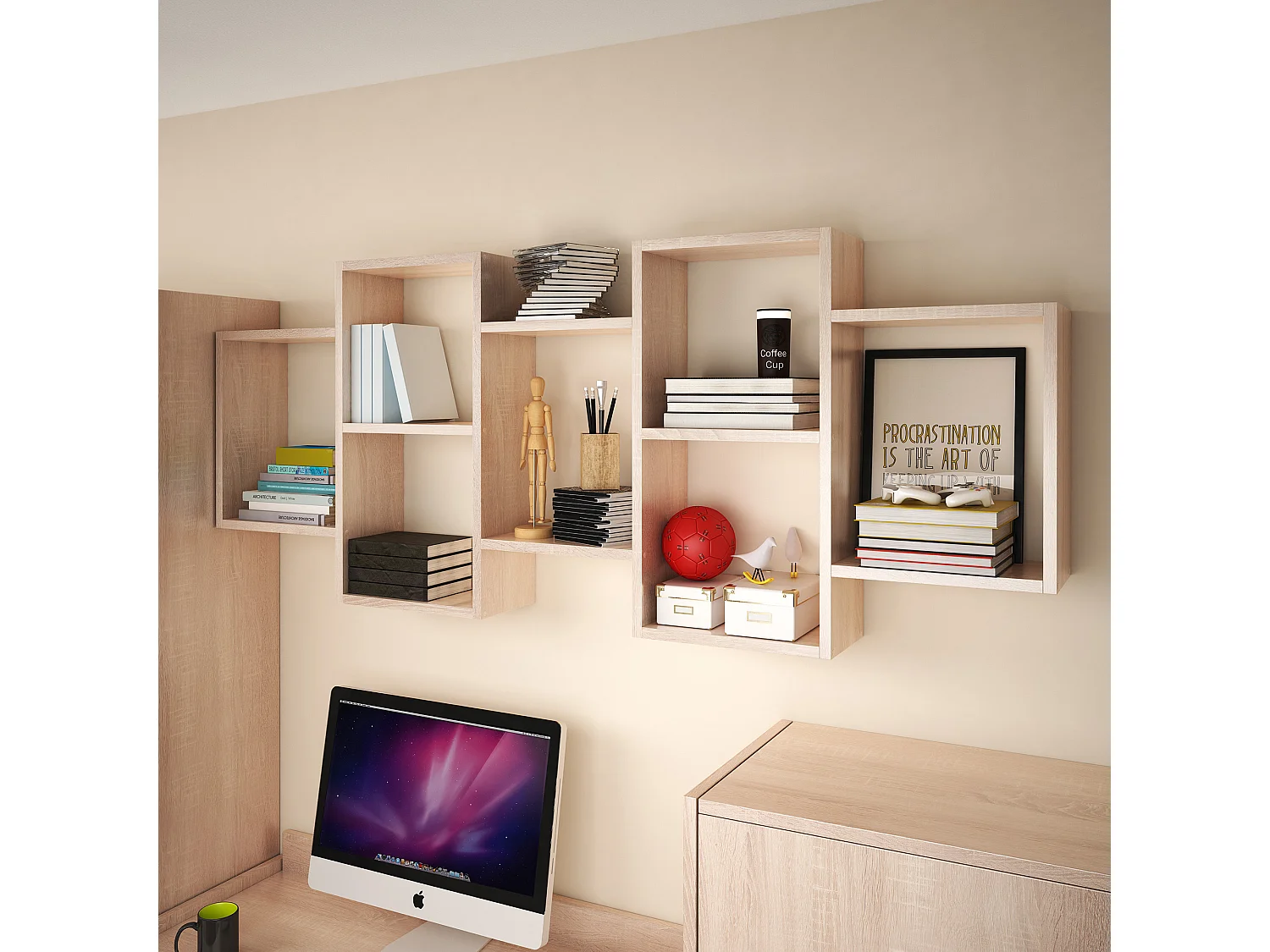 WANDREGAL Trio Eiche Sonoma 160,5 / 18 / 65cm