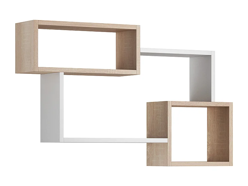 WANDREGAL Trio Eiche Sonoma / weiß 87 / 18 / 54cm