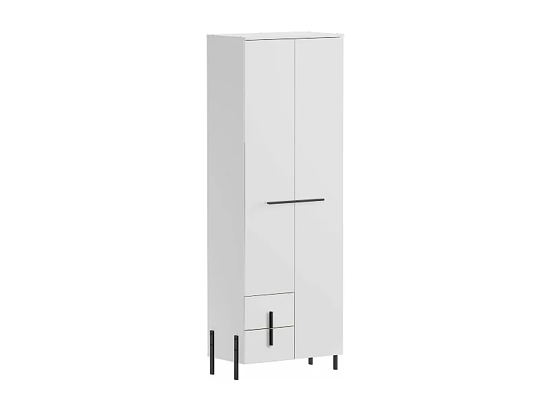 GARDEROBENSCHRANK Vigo weiß / weiß Hochglanz 70 / 40 / 200cm