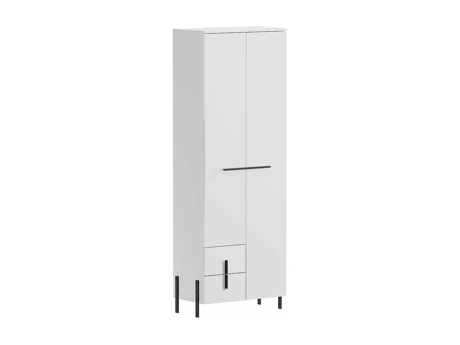 GARDEROBENSCHRANK Vigo weiß / weiß Hochglanz 70 / 40 / 200cm