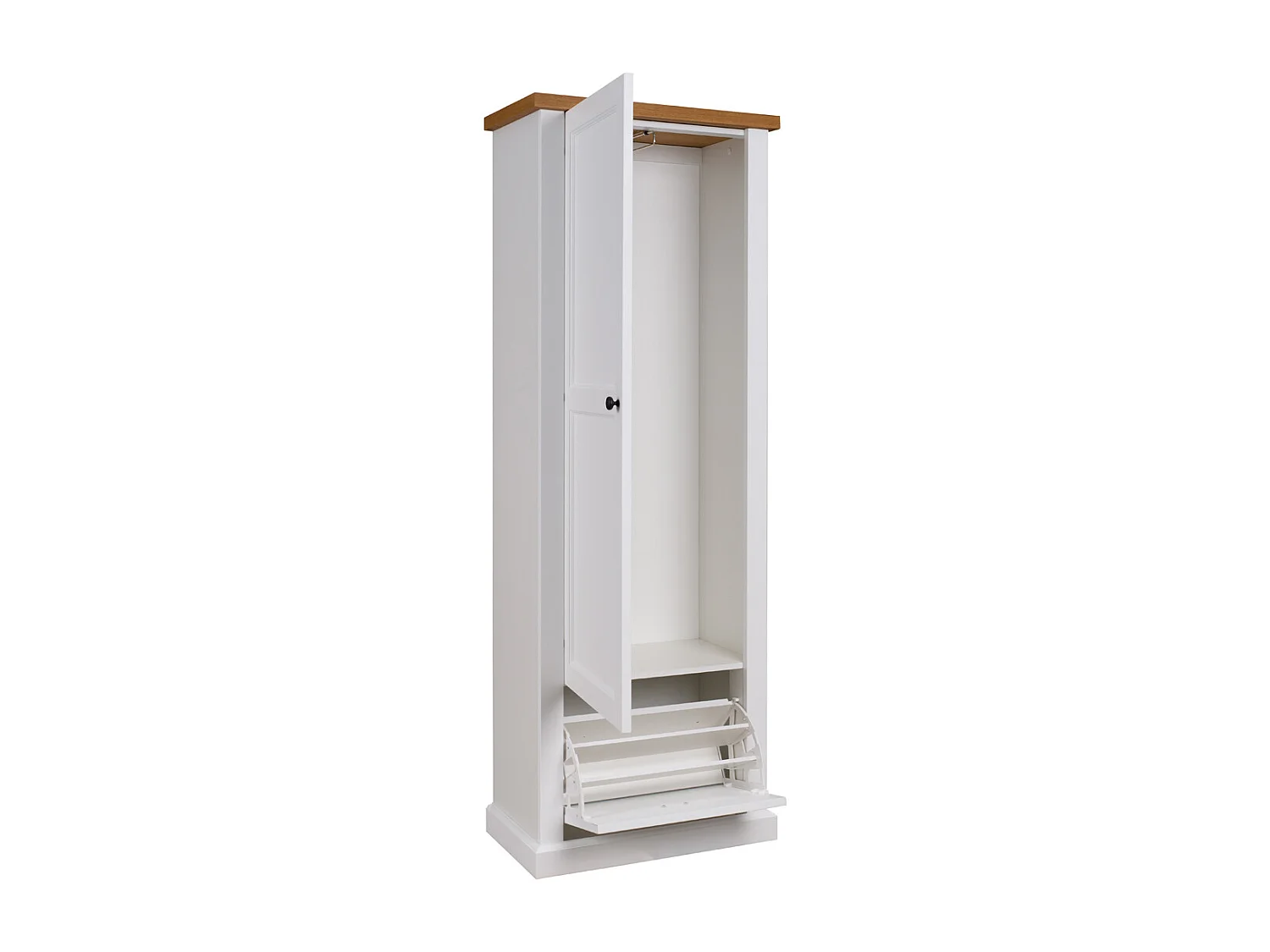 GARDEROBENSCHRANK Galineo 71,5 / 41,5 / 200 cm weiß