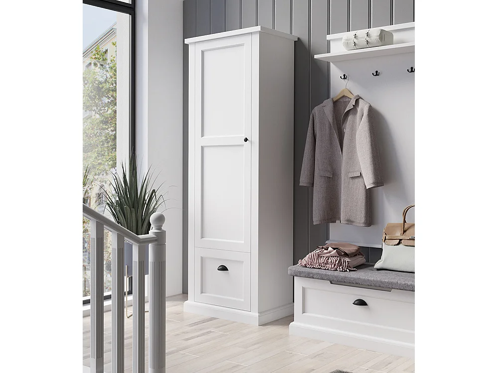 GARDEROBENSCHRANK Galineo 71,5 / 41,5 / 200 cm weiß