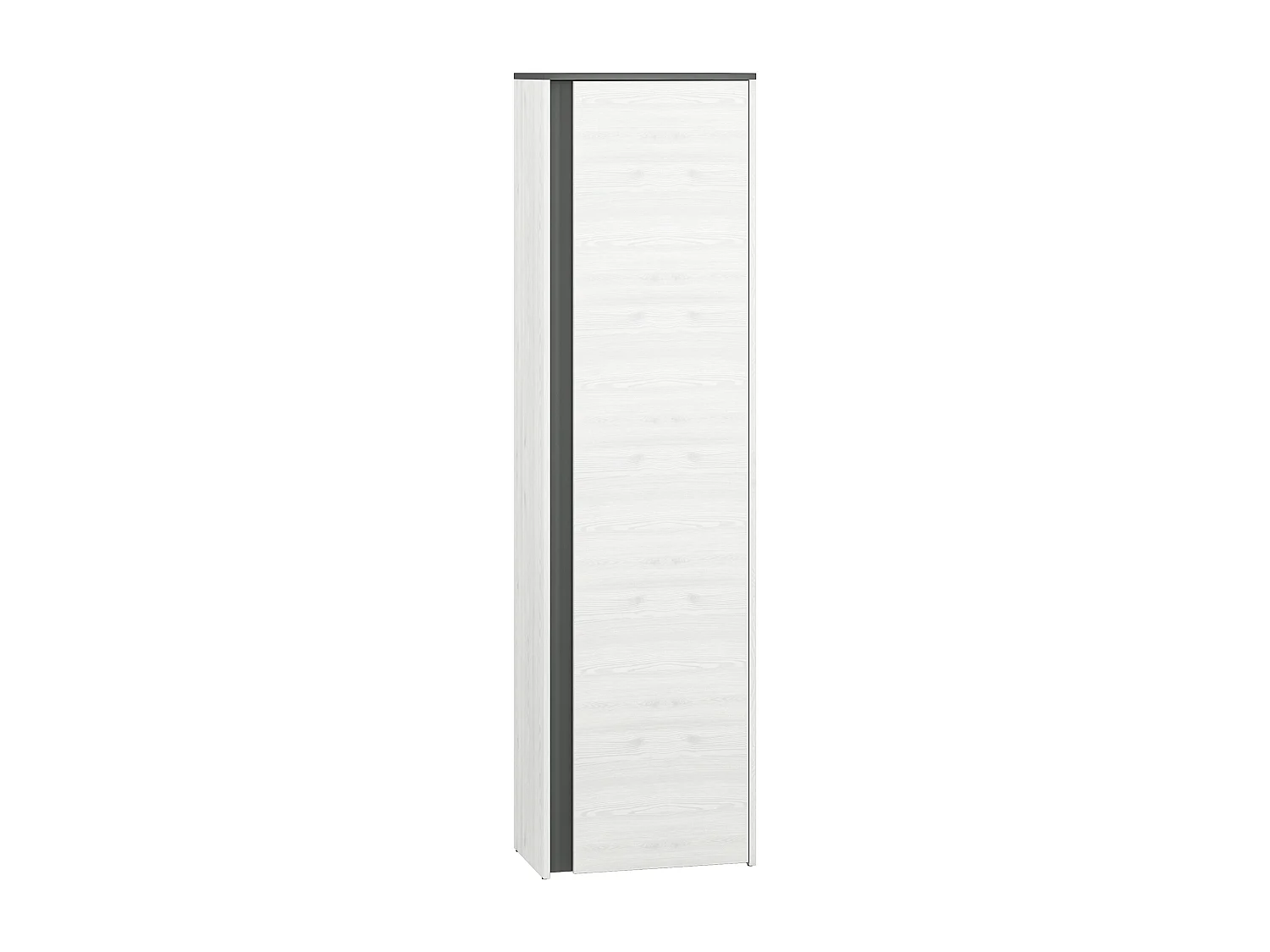 GARDEROBENSCHRANK Hyga Pinie weiß / anthrazit 54 / 34 / 198cm