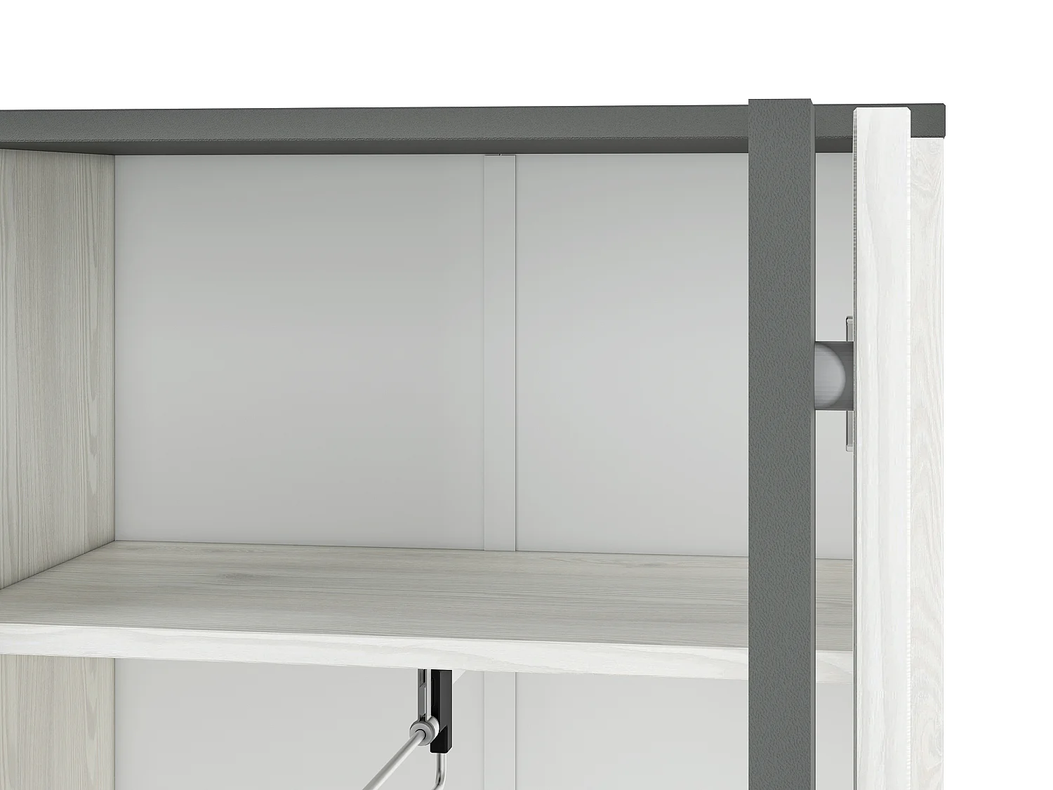 GARDEROBENSCHRANK Hyga Pinie weiß / anthrazit 54 / 34 / 198cm