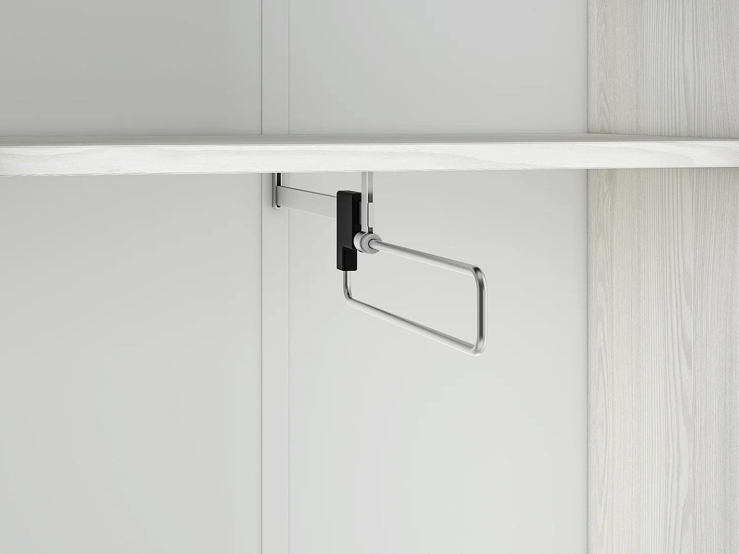 GARDEROBENSCHRANK Hyga Pinie weiß / anthrazit 54 / 34 / 198cm