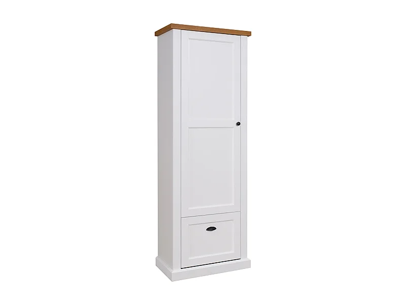 GARDEROBENSCHRANK Galineo 71,5 / 41,5 / 200cm weiß / Eiche Natur