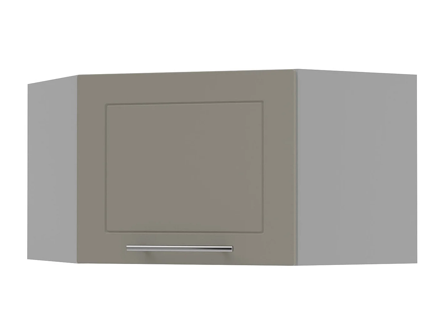 ECKHÄNGESCHRANK Kvantum W10/60/36 Beige Matt / Grau Matt 60 / 60 / 36cm