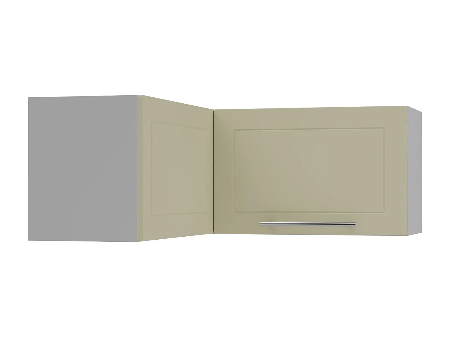 ECKHÄNGESCHRANK Kvantum W14/90/36 Vanille Matt / Grau Matt 90 / 90 / 36cm