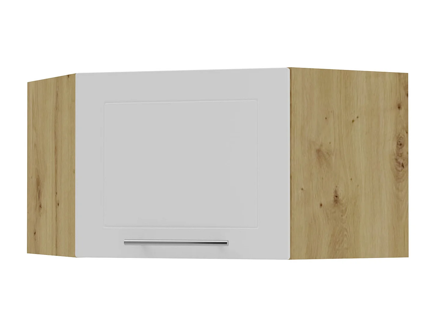 ECKHÄNGESCHRANK Kvantum W10/60/36 Weiß Matt / Eiche Artisan Matt 60 / 60 / 36cm
