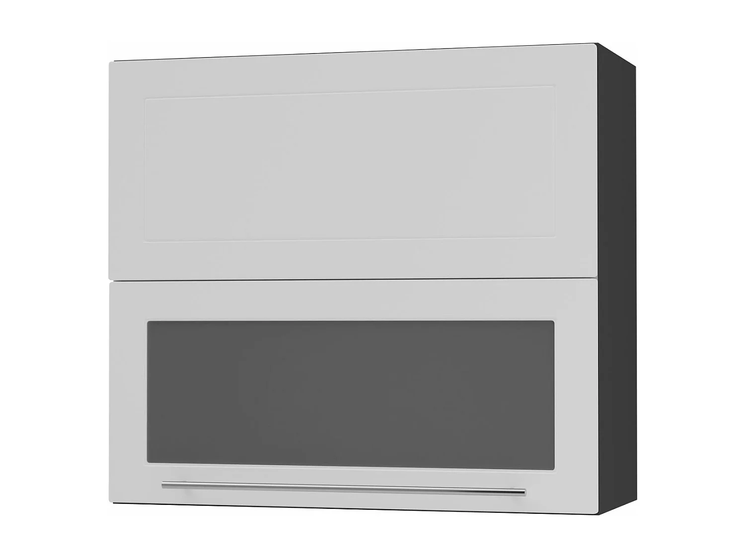 KÜCHENHÄNGESCHRANK Kvantum W8BS/80 Weiß Matt / Schwarz Matt 80 / 32,5 / 72cm