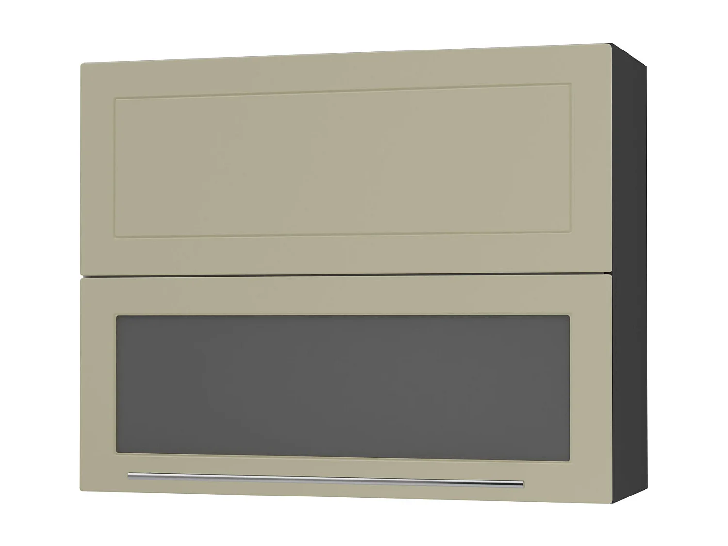 KÜCHENHÄNGESCHRANK Kvantum W8BS/90 Vanille Matt / Schwarz Matt 90 / 32,5 / 72cm