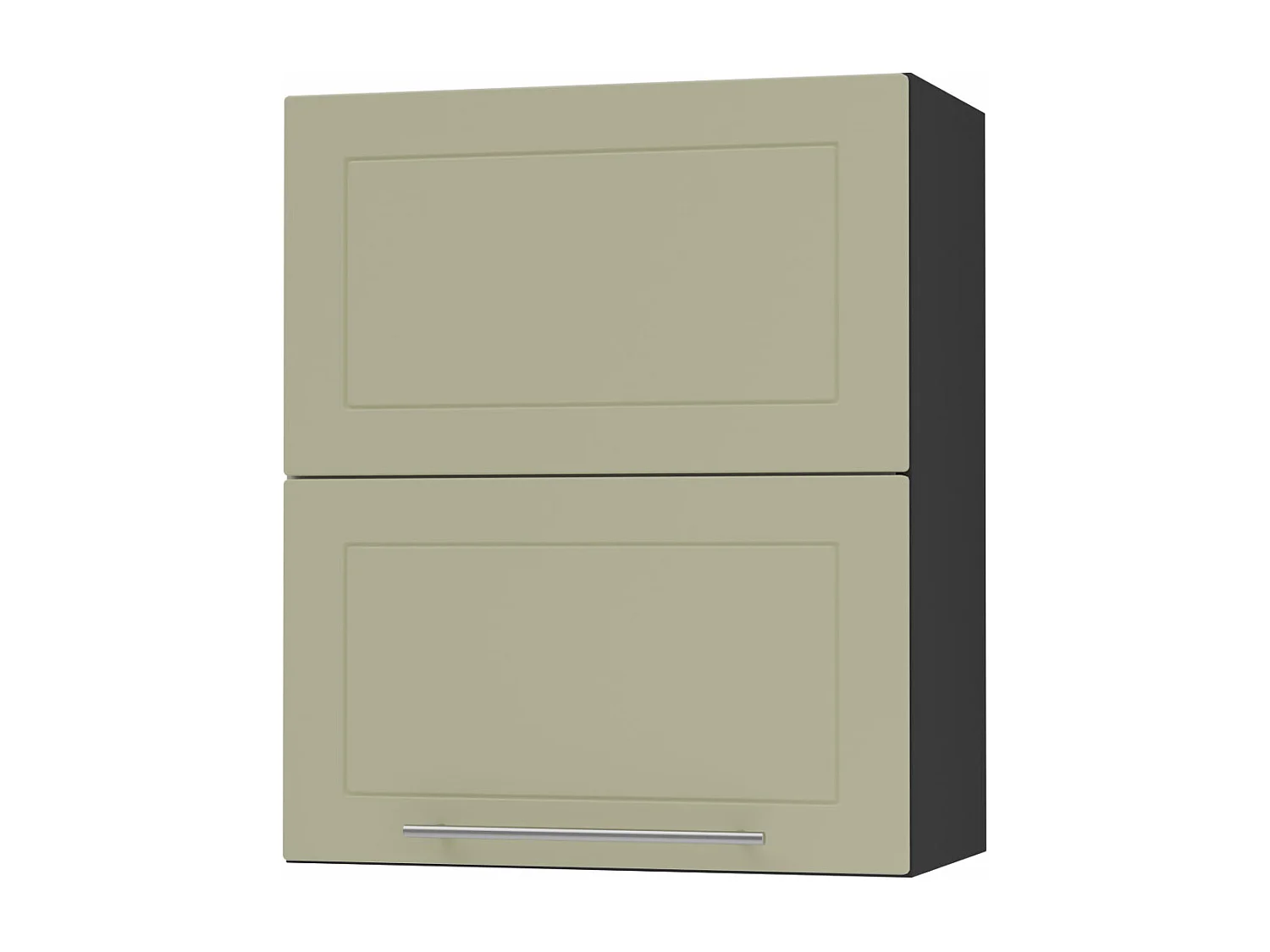 KÜCHENHÄNGESCHRANK Kvantum W8B/60 Vanille Matt / Schwarz Matt 60 / 32,5 / 72cm