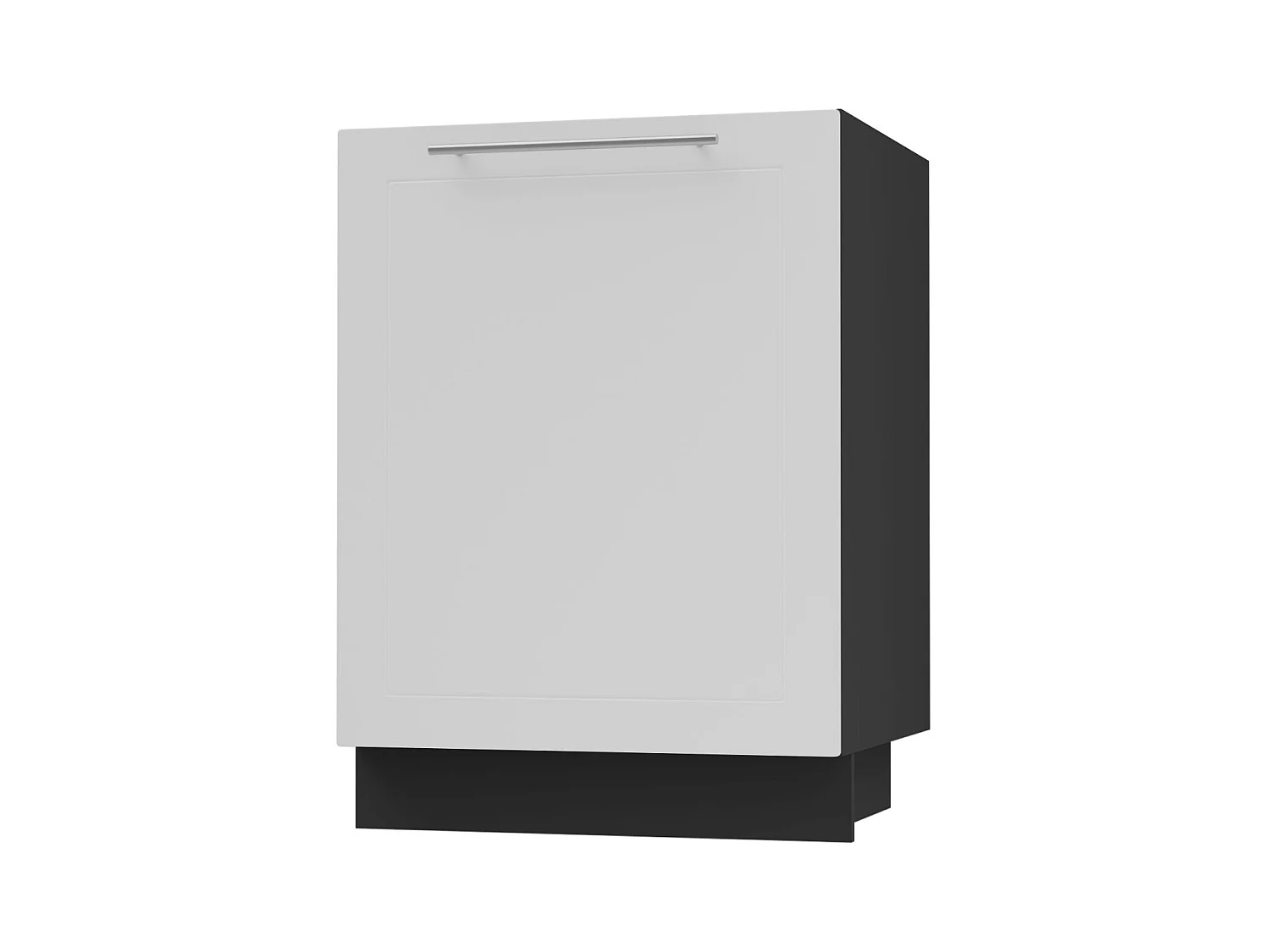 KÜCHENUNTERSCHRANK Kvantum D1D/60 Weiß Matt / Schwarz Matt 60 / 50 / 82cm