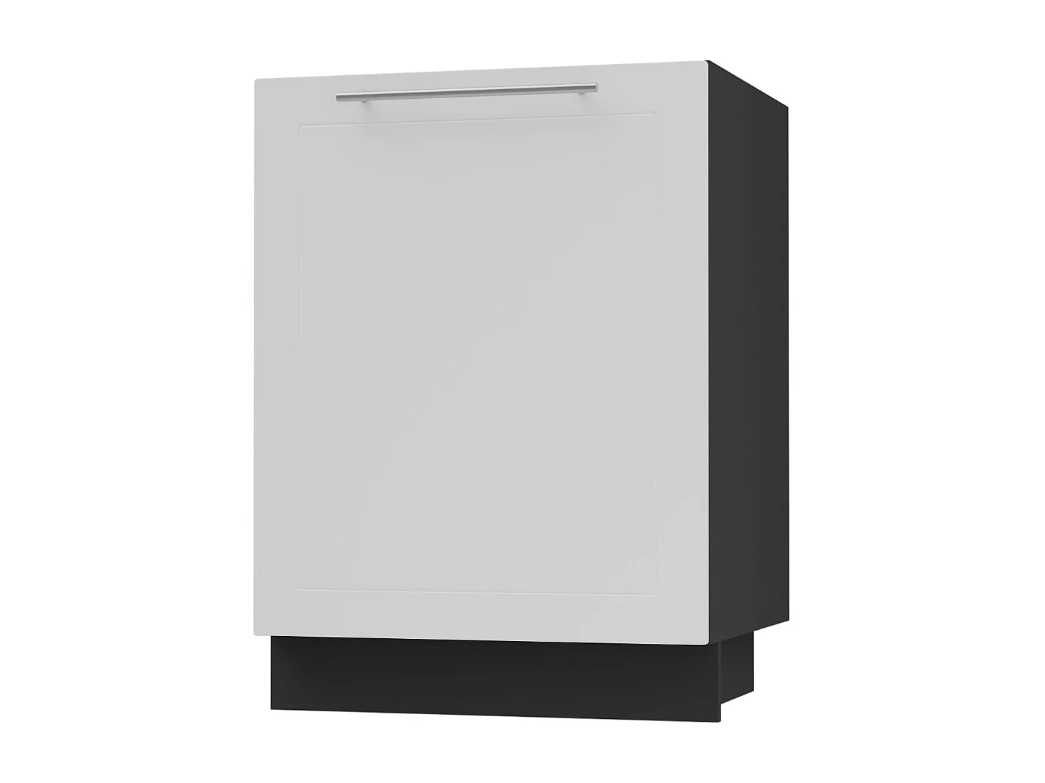 KÜCHENUNTERSCHRANK Kvantum D1D/60 Weiß Matt / Schwarz Matt 60 / 50 / 82cm