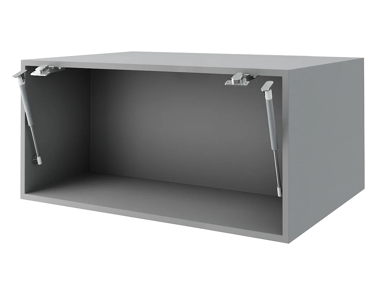 KLAPPHÄNGESCHRANK Kvantum W6B/80 Weiß Matt / Grau Matt 80 / 59 / 36cm