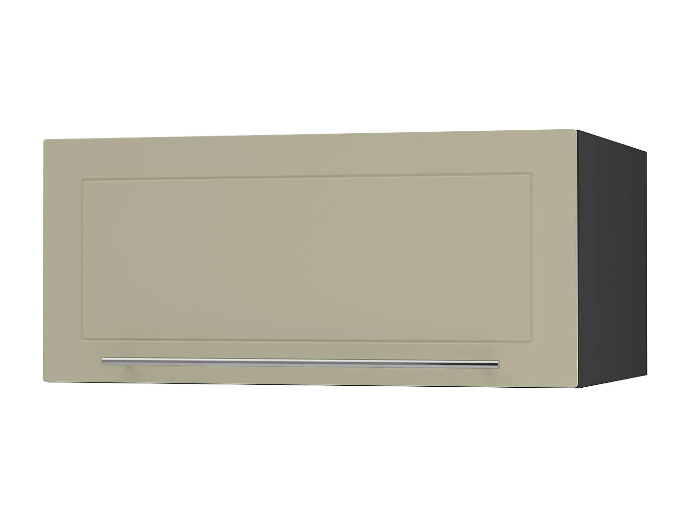 KLAPPHÄNGESCHRANK Kvantum W6B/80 Vanille Matt / Schwarz Matt 80 / 59 / 36cm