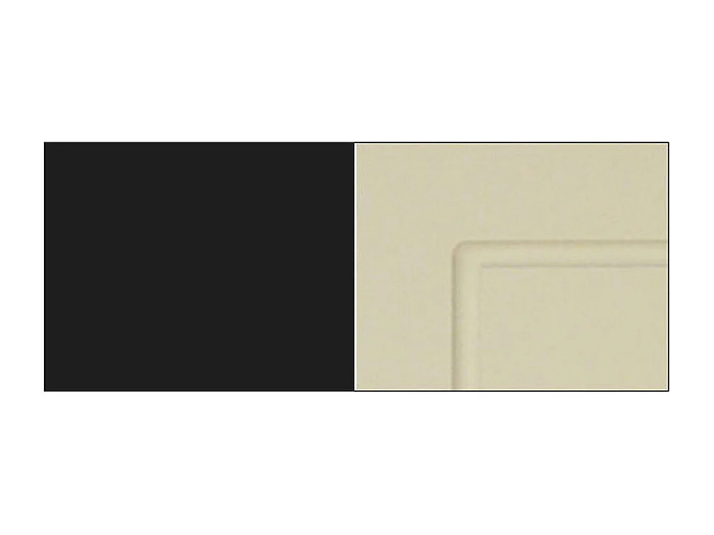 KLAPPHÄNGESCHRANK Kvantum W6B/80 Vanille Matt / Schwarz Matt 80 / 59 / 36cm