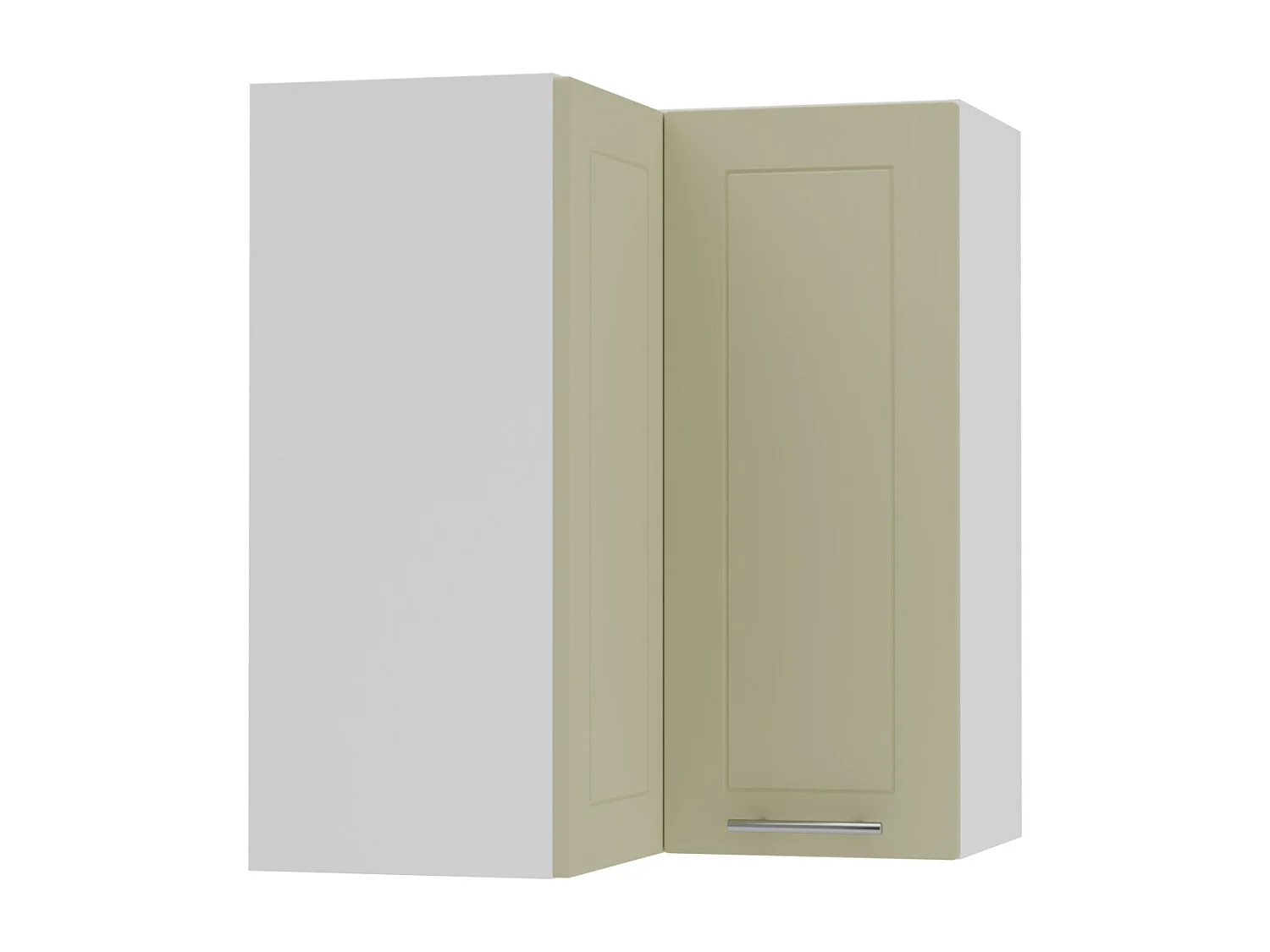 ECKHÄNGESCHRANK Kvantum W12/60 Vanille Matt / Weiß Matt 60 / 60 / 72cm