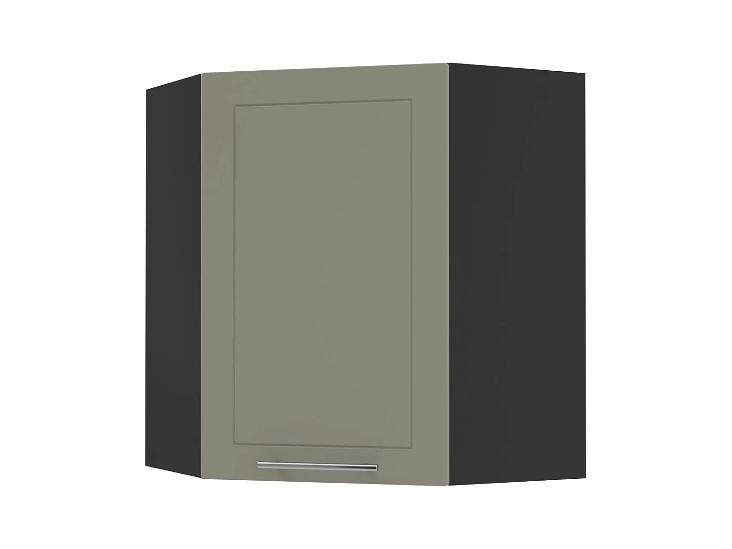 KÜCHENHÄNGESCHRANK Kvantum W10/60 Beige Matt / Schwarz Matt 60 / 60 / 72cm