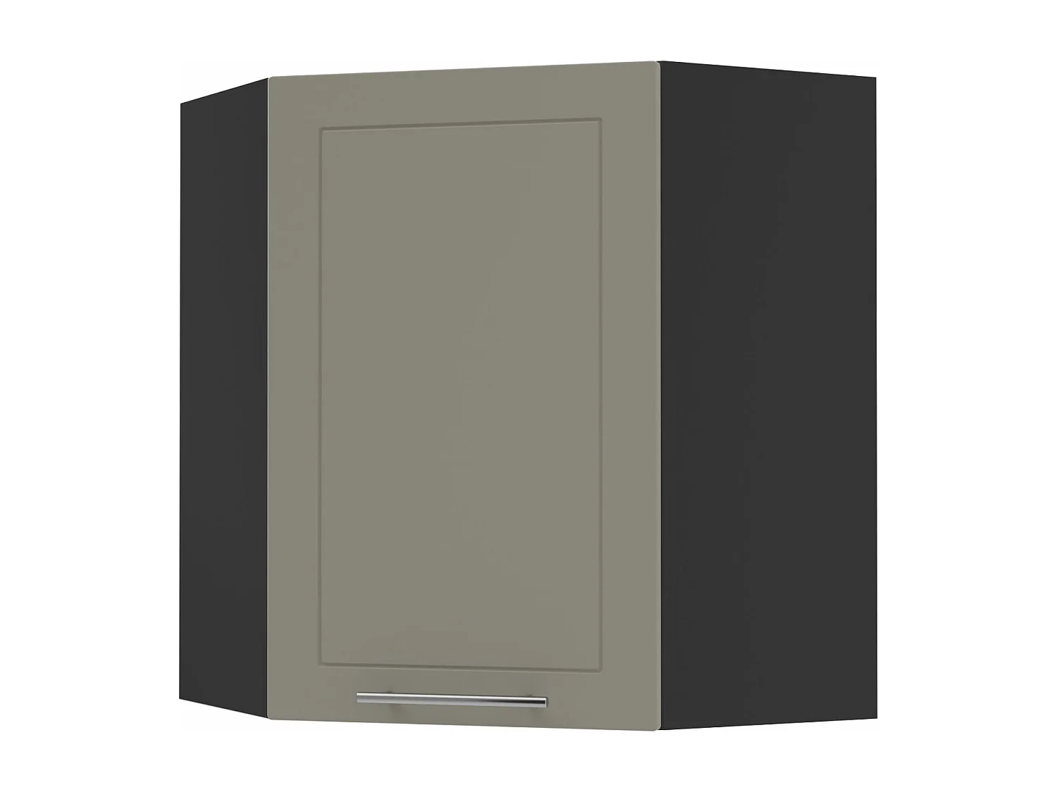 KÜCHENHÄNGESCHRANK Kvantum W10/60 Beige Matt / Schwarz Matt 60 / 60 / 72cm