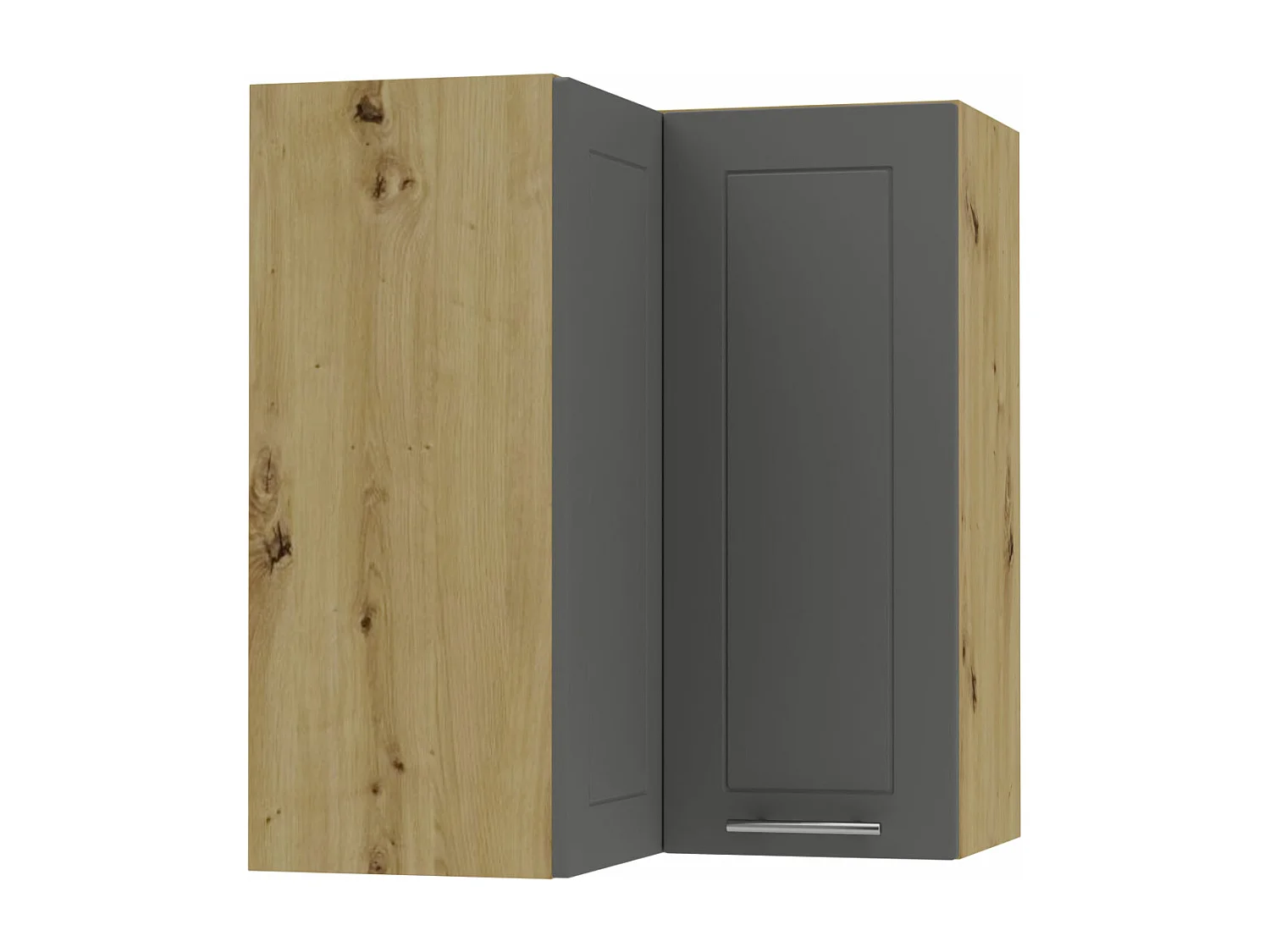 ECKHÄNGESCHRANK Kvantum W12/60 Graphit Matt / Eiche Artisan Matt 60 / 60 / 72cm