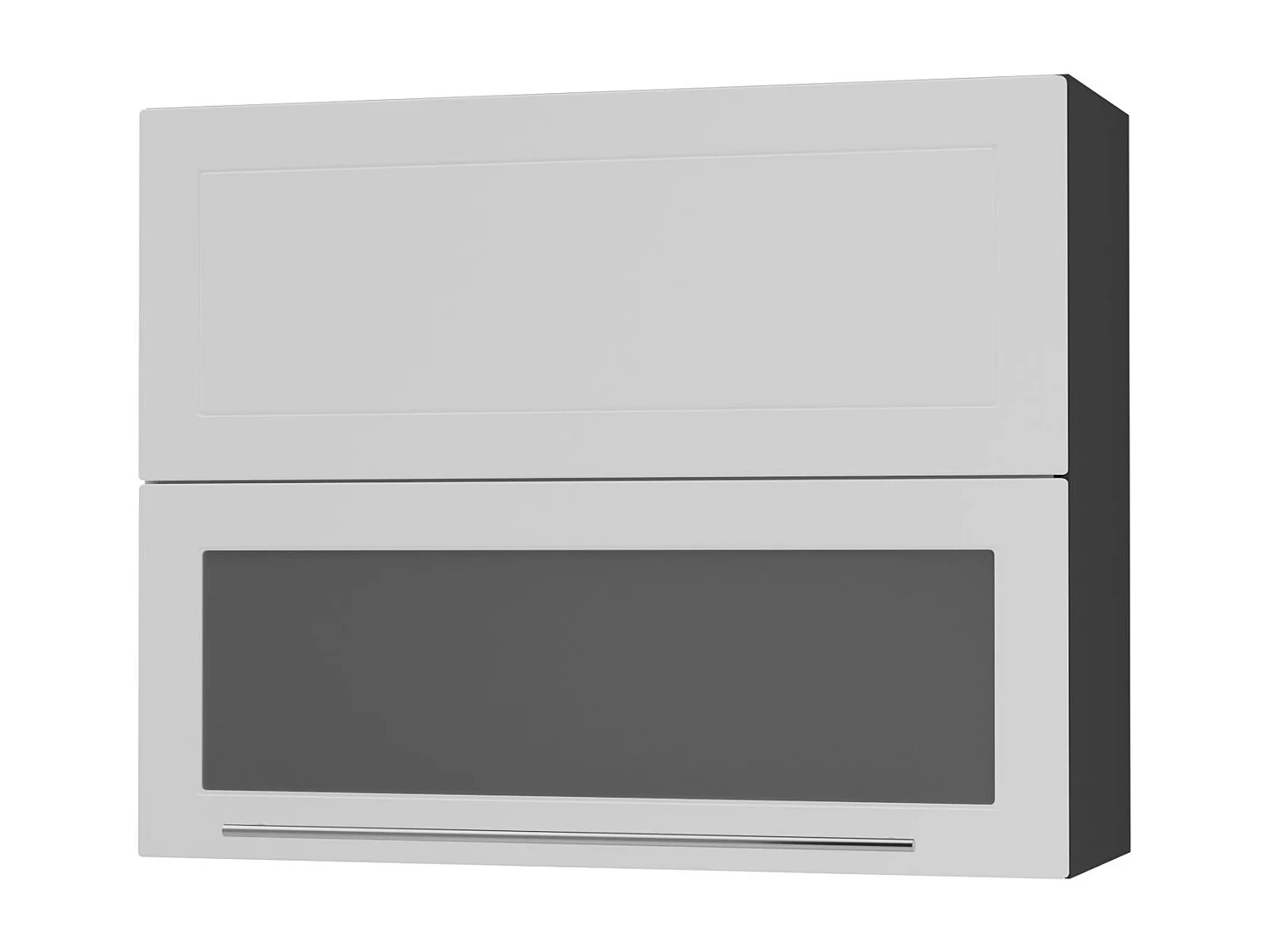 KÜCHENHÄNGESCHRANK Kvantum W8BS/90 Weiß Matt / Schwarz Matt 90 / 32,5 / 72cm