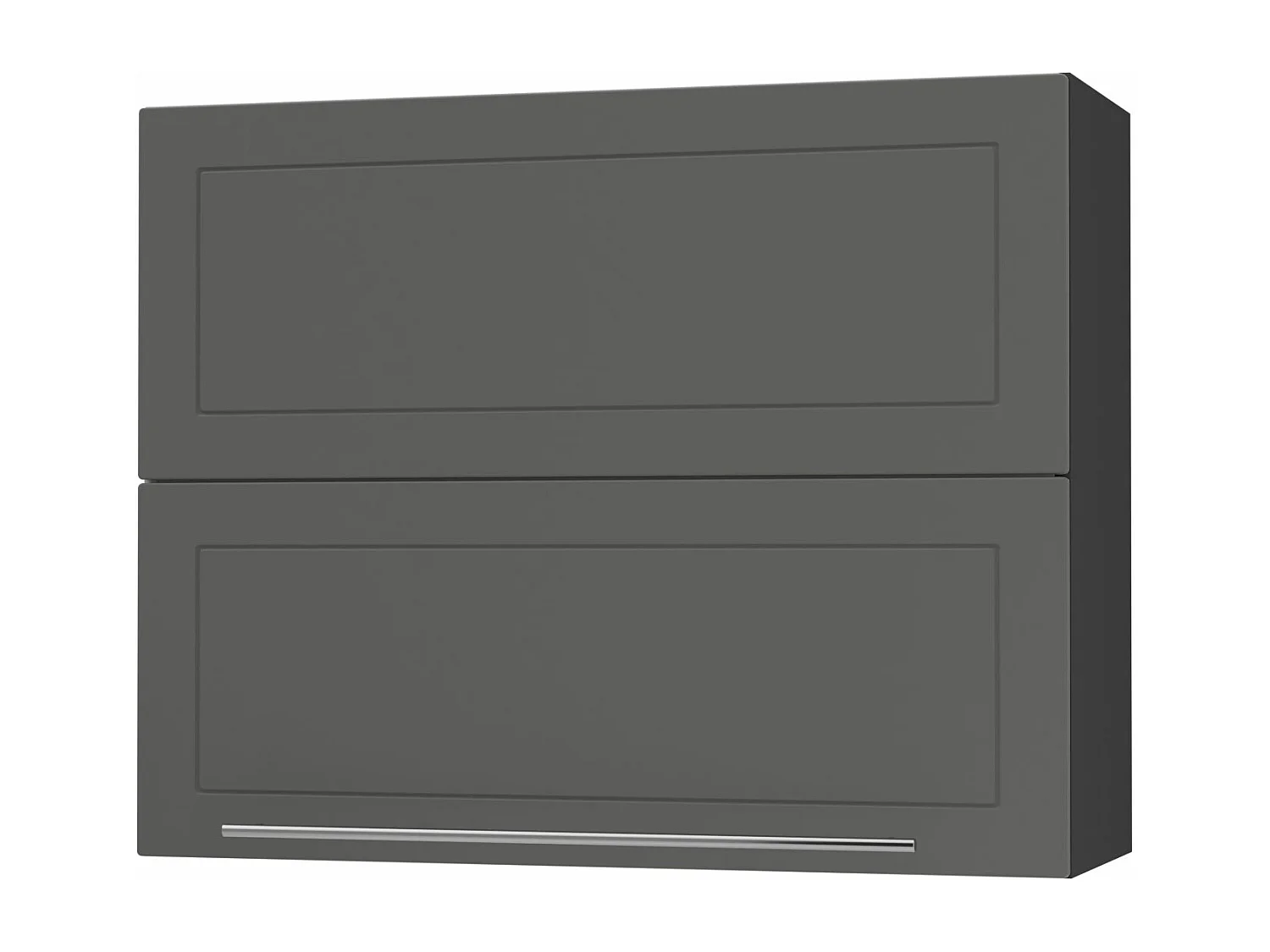 KÜCHENHÄNGESCHRANK Kvantum W8B/90 Graphit Matt / Schwarz Matt 90 / 32,5 / 72cm