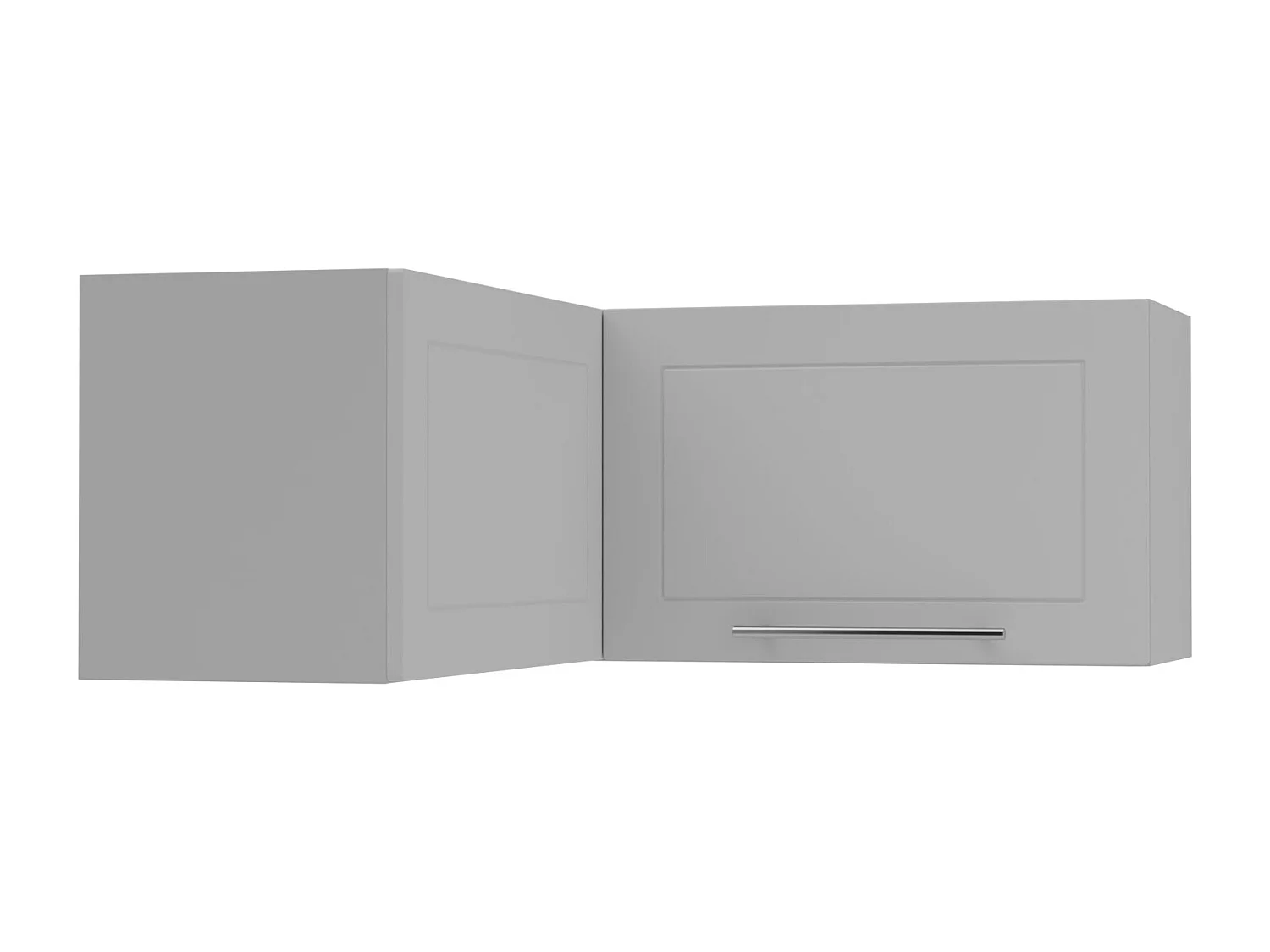 ECKHÄNGESCHRANK Kvantum W14/90/36 Dust Grey Matt / Grau Matt 90 / 90 / 36cm