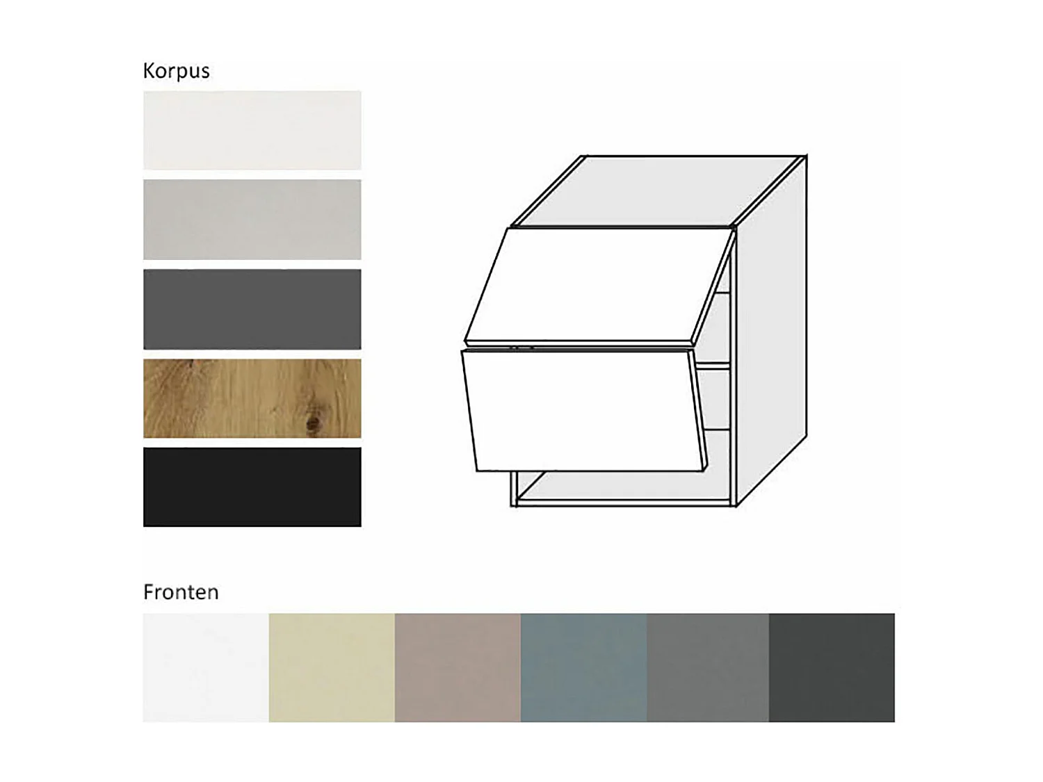 KÜCHENHÄNGESCHRANK Kvantum W8B/60 Beige Matt / Lava Matt 60 / 32,5 / 72cm