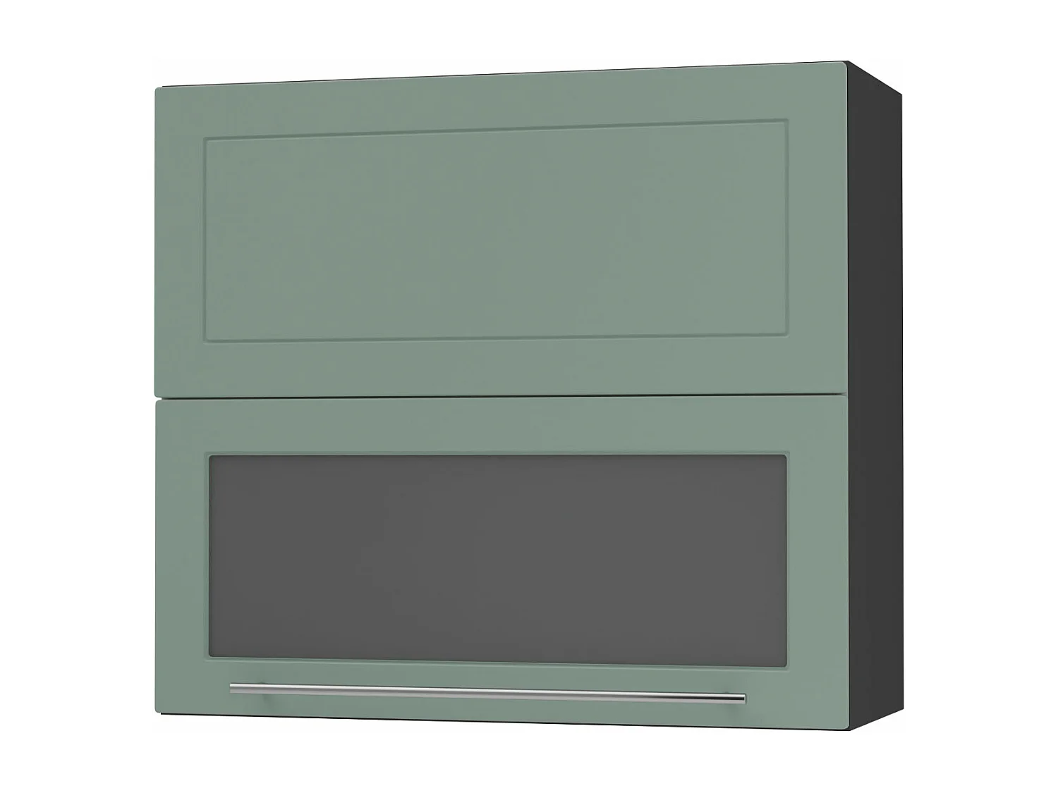 KÜCHENHÄNGESCHRANK Kvantum W8BS/80 Mint Matt / Schwarz Matt 80 / 32,5 / 72cm