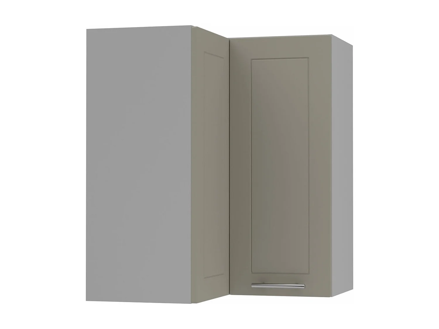 ECKHÄNGESCHRANK Kvantum W12/60 Beige Matt / Grau Matt 60 / 60 / 72cm